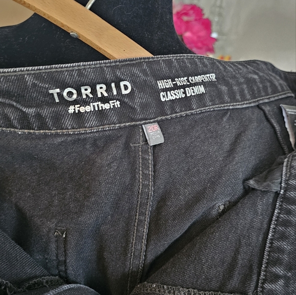 Torrid black denim carpenter jeanss 20R - Picture 9 of 9